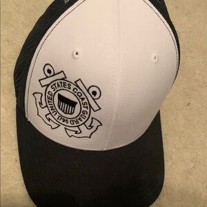 United States Coast Guard Black and White Cap